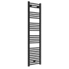 Toreno Black W400 X H1600mm Heated Towel Rail - Straight 2 Toreno Black W400 X H1600mm Heated Towel Rail - Straight -Toreno Bathroom trb416l