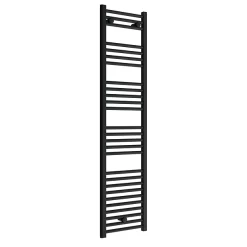 Toreno Black W400 X H1600mm Heated Towel Rail - Straight