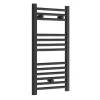 Toreno Black W400 X H800mm Heated Towel Rail - Straight 2 Toreno Black W400 X H800mm Heated Towel Rail - Straight -Toreno Bathroom trb480 lrg