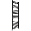 Toreno Black W500 X H1600mm Heated Towel Rail - Straight 1 Toreno Black W500 X H1600mm Heated Towel Rail - Straight -Toreno Bathroom trb516l