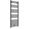 Toreno Black W600 X H1600mm Heated Towel Rail - Straight 1 Toreno Black W600 X H1600mm Heated Towel Rail - Straight -Toreno Bathroom trb616l