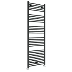 Toreno Black W600 X H1800mm Heated Towel Rail - Straight