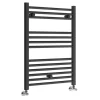Toreno Black W600 X H800mm Heated Towel Rail - Straight 2 Toreno Black W600 X H800mm Heated Towel Rail - Straight -Toreno Bathroom trb68 l