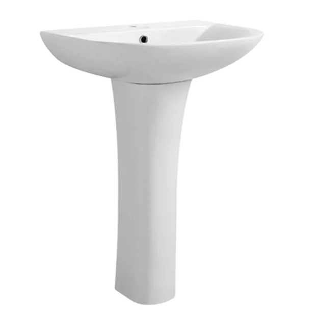 Toreno Round Basin 570mm Round 1 TH Basin + Full Pedestal 4 Toreno Round Basin 570mm Round 1 TH Basin + Full Pedestal - Image 2