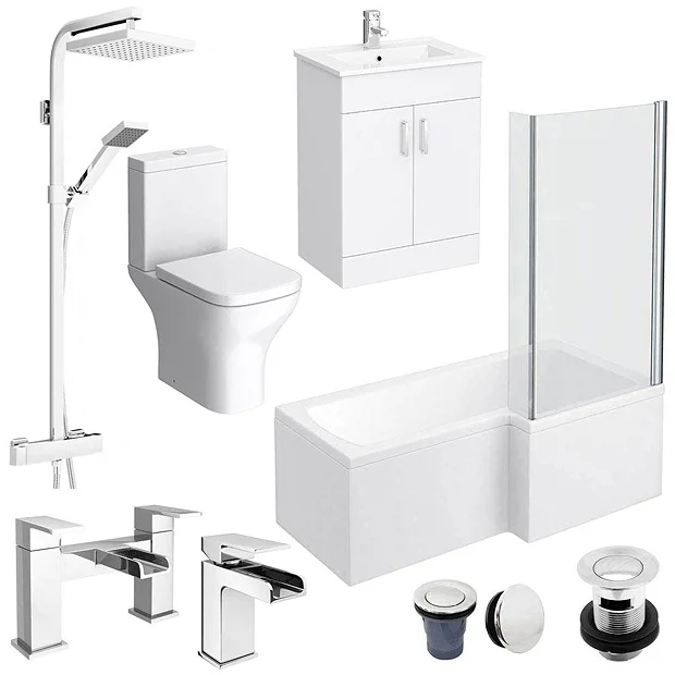 Toreno L-Shaped 1600 Complete Bathroom Package 4 Toreno L-Shaped 1600 Complete Bathroom Package - Image 2