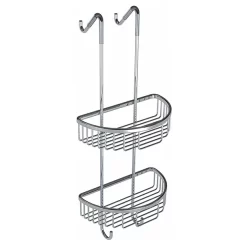 Toreno Chrome 2-Tier Hanging Shower Caddy