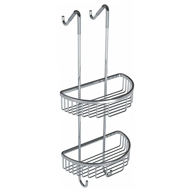 Toreno Chrome 2-Tier Hanging Shower Caddy 3 Toreno Chrome 2-Tier Hanging Shower Caddy