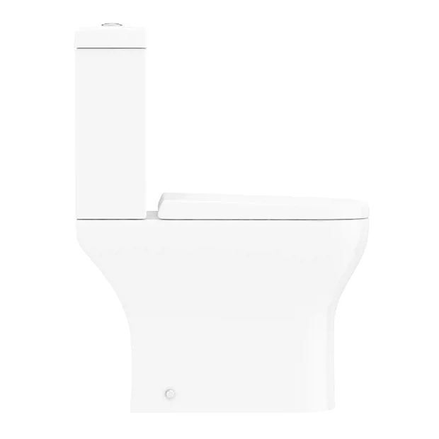 Toreno Square Rimless Close Coupled Toilet + Soft Close Seat 5 Toreno Square Rimless Close Coupled Toilet + Soft Close Seat - Image 3