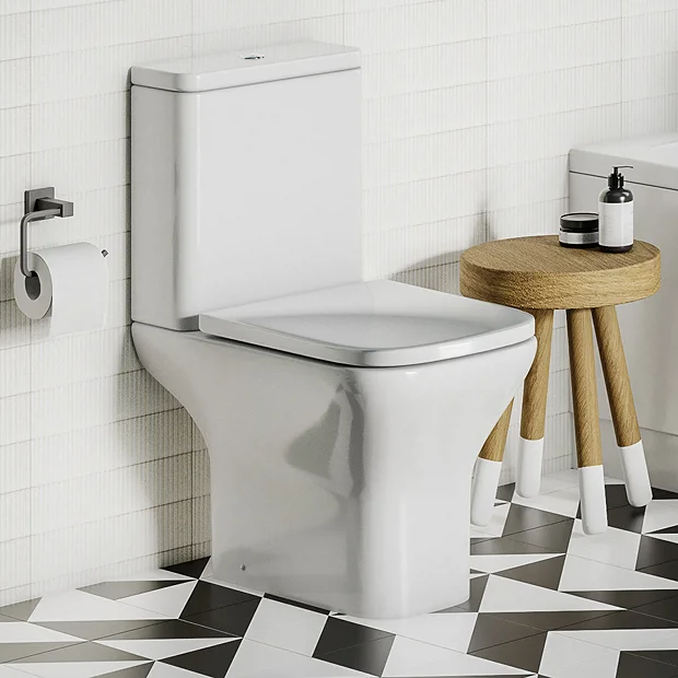 Toreno Square Rimless Close Coupled Toilet + Soft Close Seat 4 Toreno Square Rimless Close Coupled Toilet + Soft Close Seat - Image 2