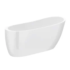 Toreno 1700 Modern Slipper Free Standing Bath 11 Toreno 1700 Modern Slipper Free Standing Bath -Toreno Bathroom turin1665modernslipperfreestandingbathd2