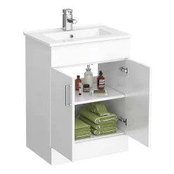Toreno Gloss White Vanity Unit Suite + Single Ended Bath (3 Bath Size Options) 10 Toreno Gloss White Vanity Unit Suite + Single Ended Bath (3 Bath Size Options) -Toreno Bathroom turinglosswhitevanityunitsuite d1