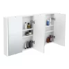 Toreno White Minimalist 4 Door Mirror Cabinet - W1200 X D110mm