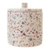 Toreno Terrazzo-Effect Concrete Cotton Jar With Lid 1 Toreno Terrazzo-Effect Concrete Cotton Jar With Lid -Toreno Bathroom tzcj l