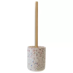 Toreno Terrazzo-Effect Concrete Toilet Brush Holder