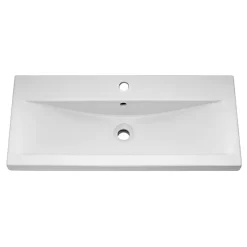Toreno Basin Unit - 800mm Modern High Gloss White With Mid Edged Basin 10 Toreno Basin Unit - 800mm Modern High Gloss White With Mid Edged Basin -Toreno Bathroom vtnb800d1